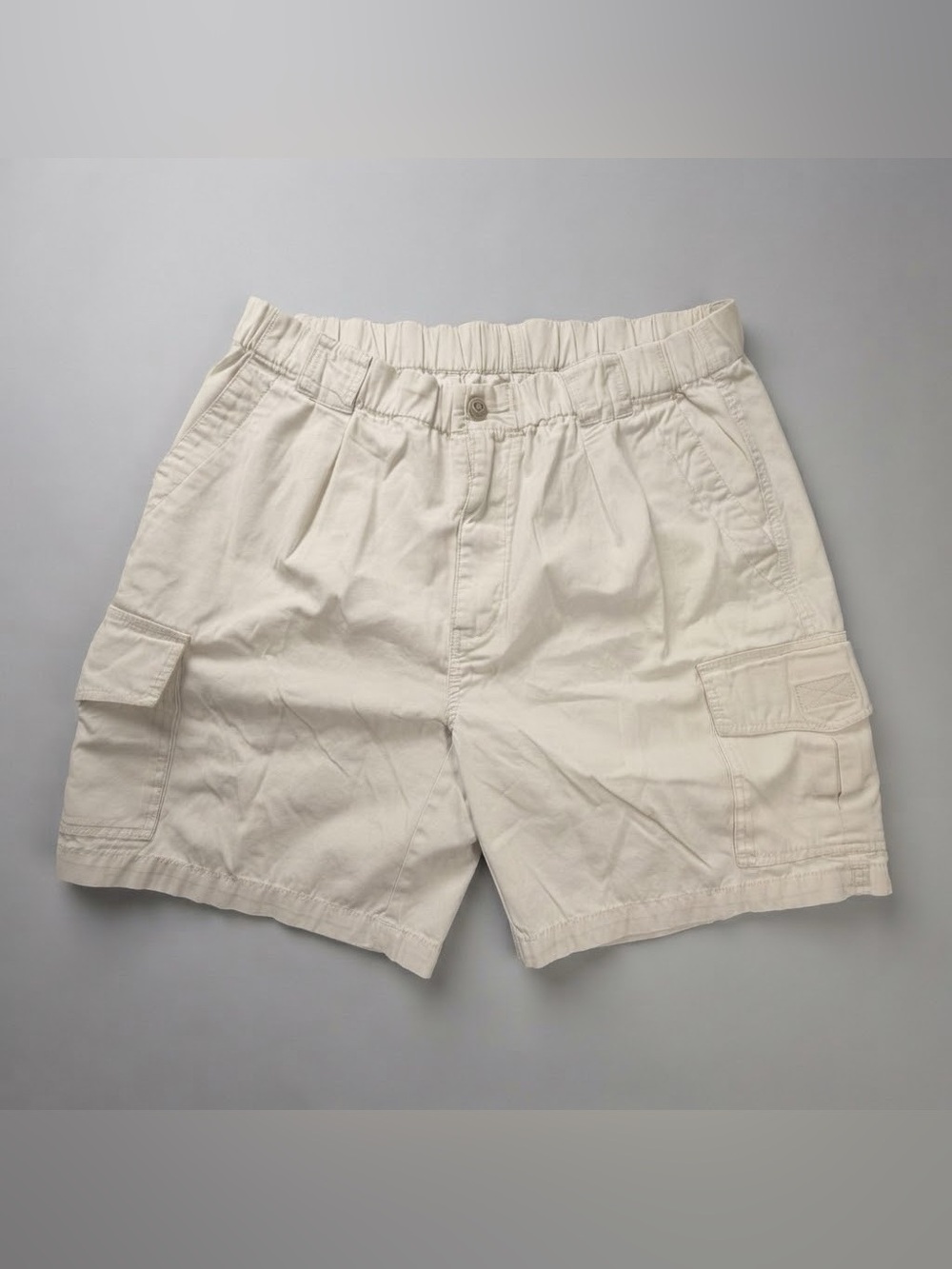 Tommy Bahama Relax Beige Cargo Shorts Men Size L 100% Cotton EUC